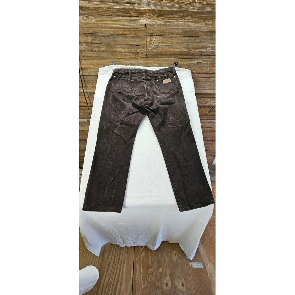 Wrangler 13MWZKL Cowboy Cut Jeans Mens‎ 42x30 Faded Black Brown Straight Leg